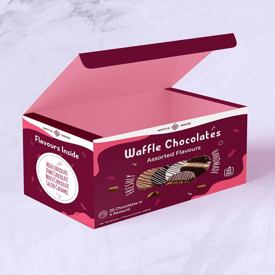 Waffle product packaging design
